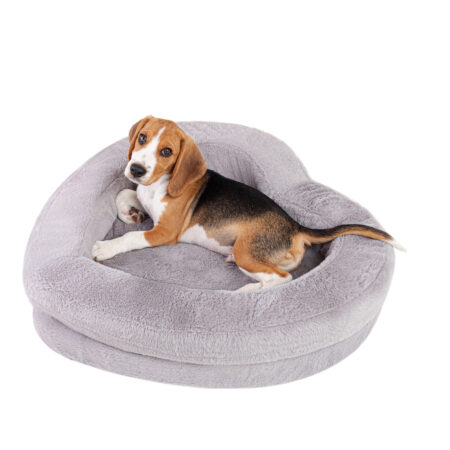Heart Shaped Faux Fur Pet Bed